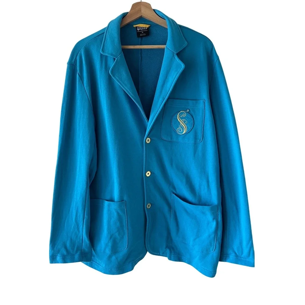 Wicked Shiz University Universal Studios Blue Cotton Blazer Jacket XL Costume